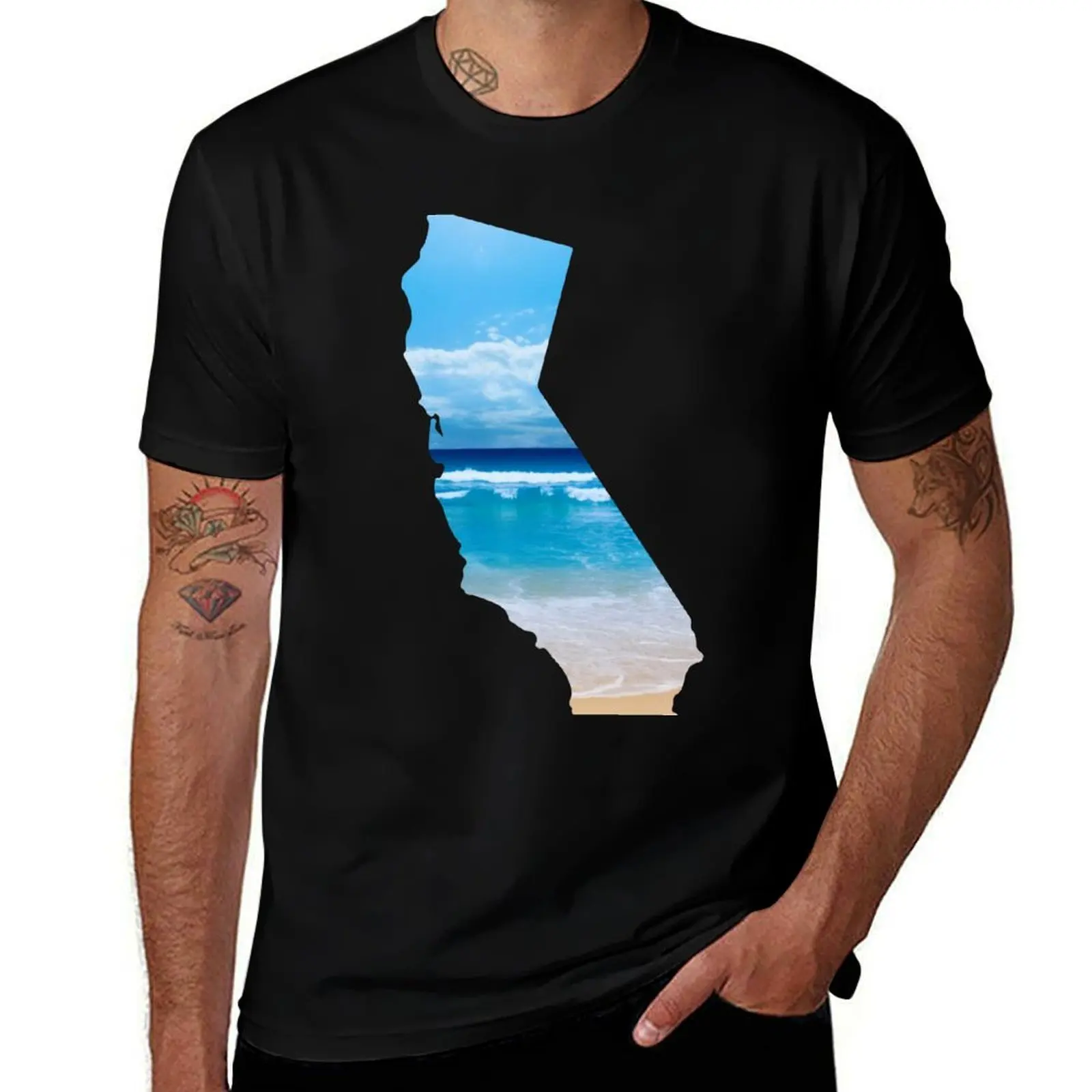 Фото Футболка Cali Love, California Love, California Dreaming, повседневная футболка с коротким рукавом. №1