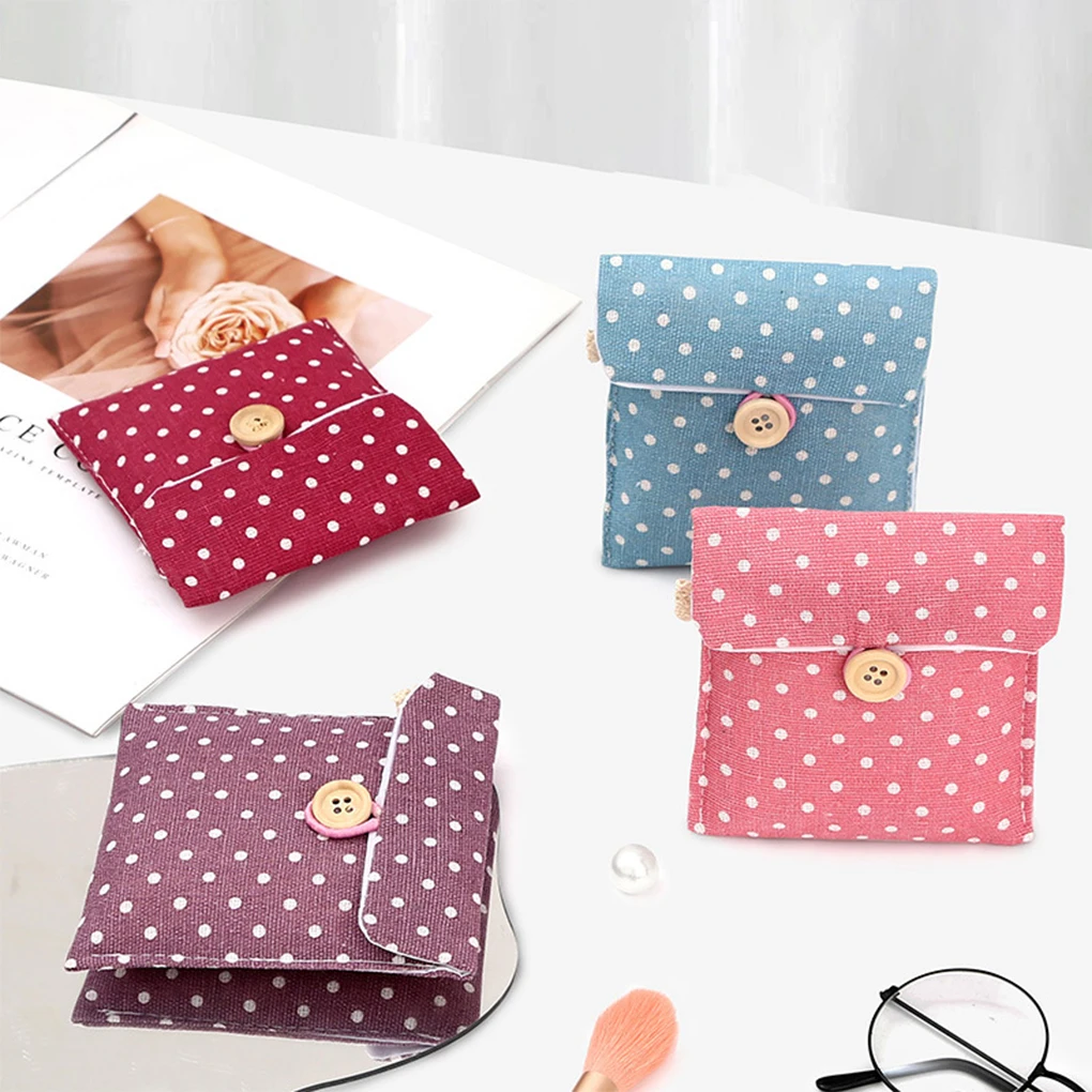 Хлопковая монета тампон держатель Косметическая санитарная блокнот-органайзер