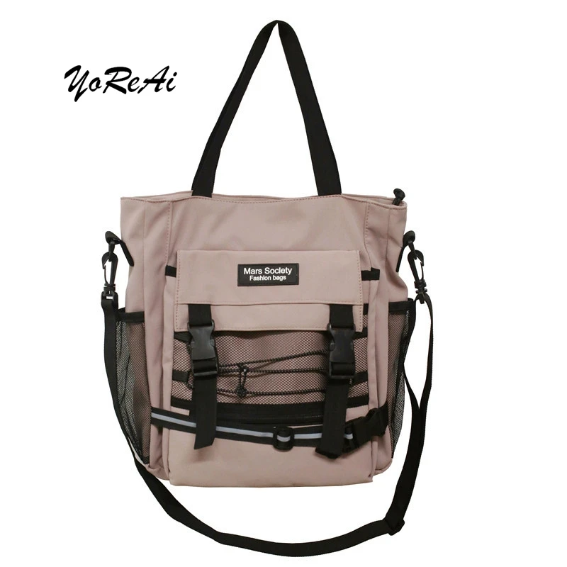 

YoReAi New All-match Large-capacity Female Shoulder Bags Tooling Messenger Bag Korean Student Book Women Diagonal Pack
