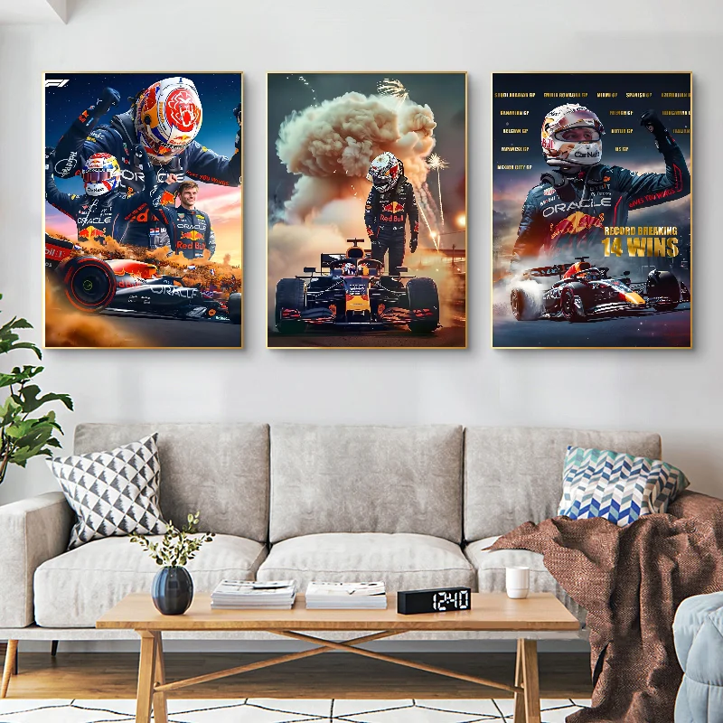 F1 Brazilian Grand Prix Winner V-Verstappen Poster Paper Print Home Living Room Bedroom Entrance Bar Cafe Art Painting Decoratio