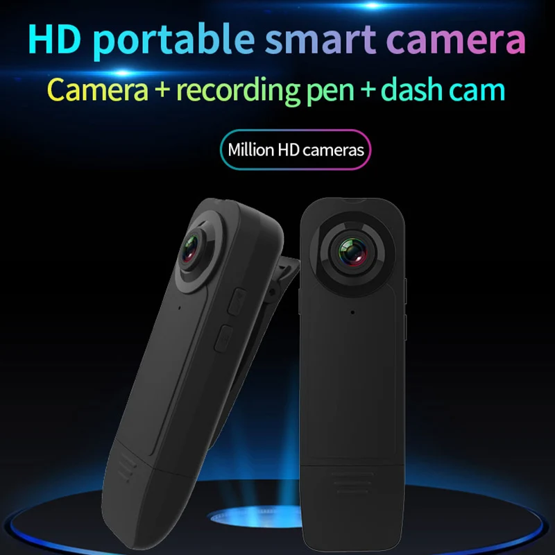 

Mini Camera HD 1080P Night Vision Camera Wireless Handheld Camera Back Clip Body Enforcement Recorder Conference Direct Recorder