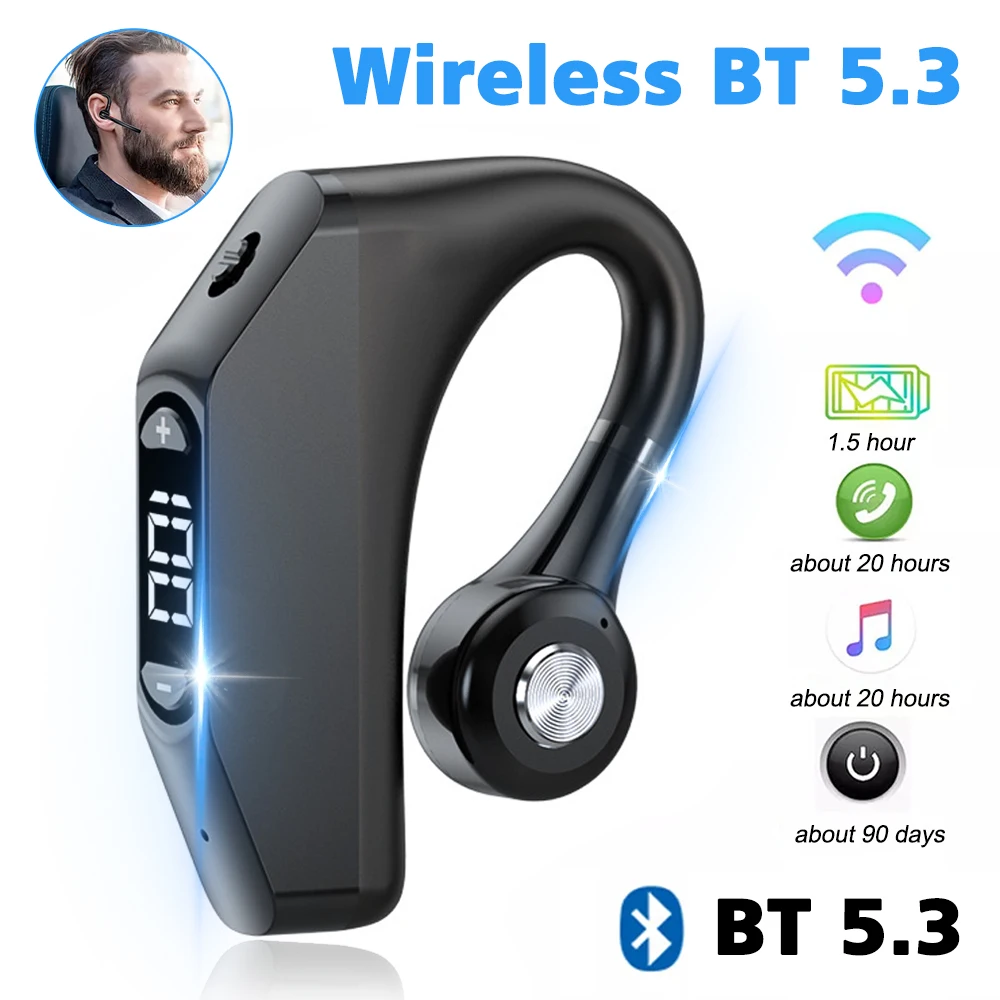 Беспроводная Bluetooth-гарнитура с цифровым дисплеем