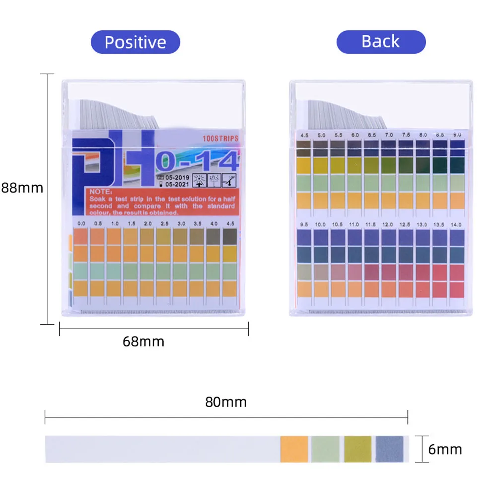 Acidity Test Strips Strips Test Paper Water Cosmetics Soil Acidity Test Strips With Control Card For Ph Control Card