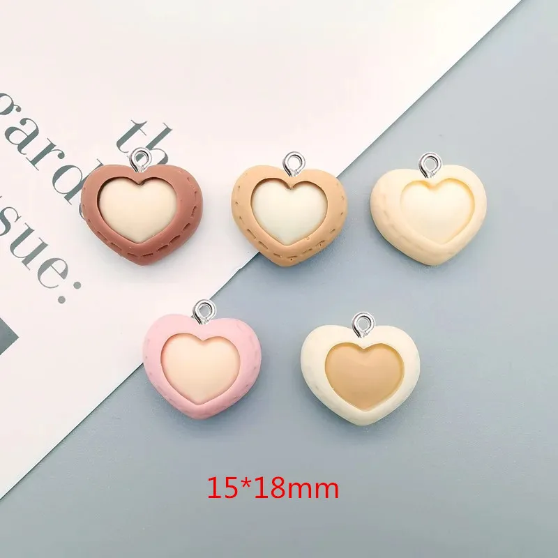 10 шт. кавайный кофейный цвет любовь звезда подвеска из смолы самодельные серьги