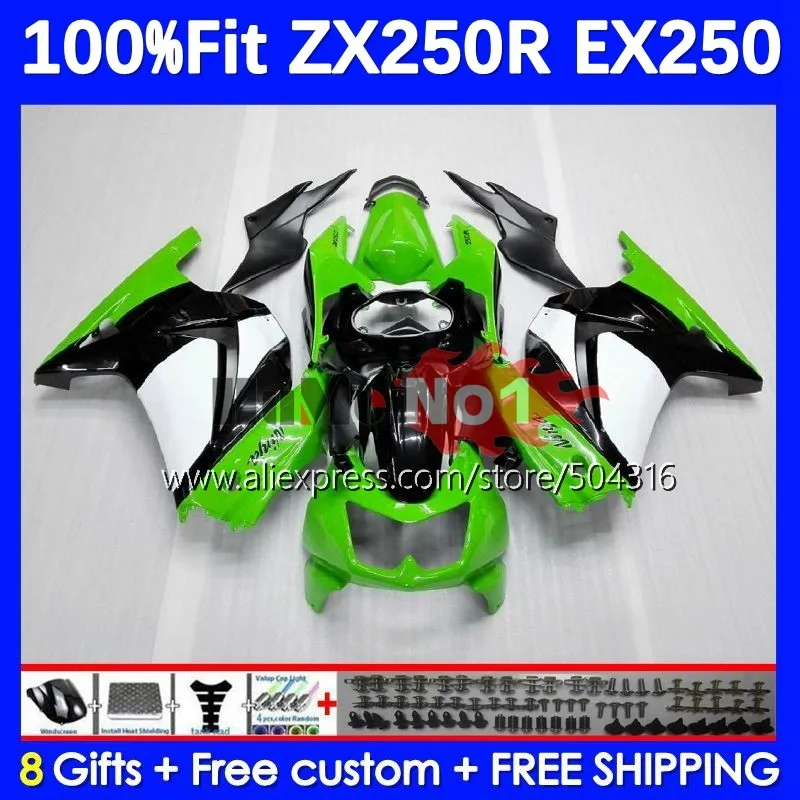 

Injection For KAWASAKI NINJA EX250 ZX250 ZX EX 250 R 250R 10MC.12 ZX250R 08 09 10 11 12 2008 2010 2011 2012 Fairing glossy green