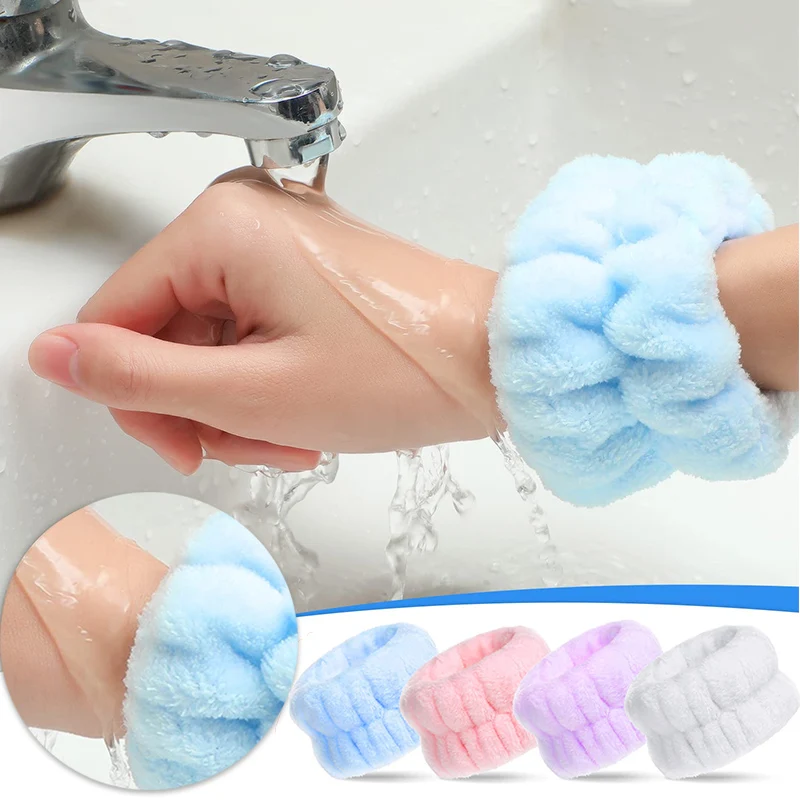 

2 шт., фланелевая повязка на запястье для мытья лица