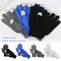 sports cycling stretch spring summer three finger touch screen anti slip fishing gloves sun protection driving mittens