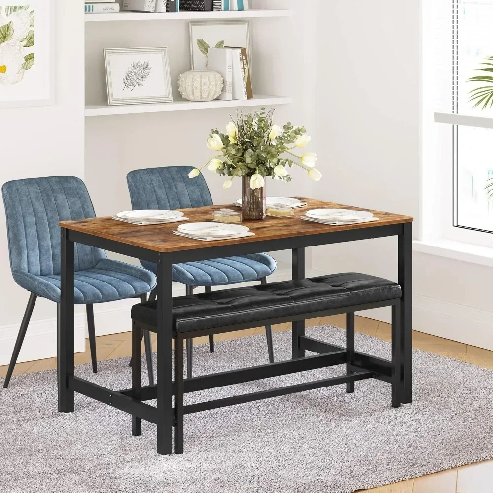 Обеденные столы 47 дюймов обеденный стол для 4 промышленный стиль с сверхпрочной