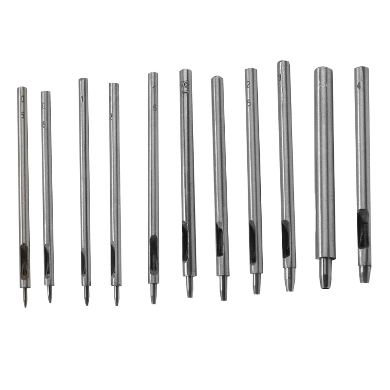 

YYSD Round Steel Hollow Puncher 0.5mm to 4mm Leather Hole Tool Leather Craft Hollow Hole Cutter Tools for Leather