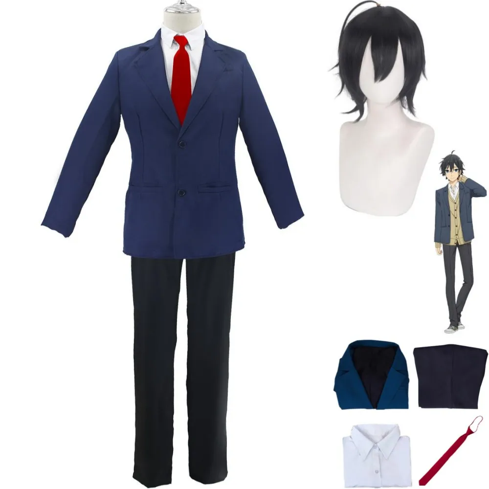 

Anime HORI-san To MIYAMURA-kun OVA Miyamura Izumi Cosplay Costume Wig JK Japanese School Uniform Work Clothes Man Halloween