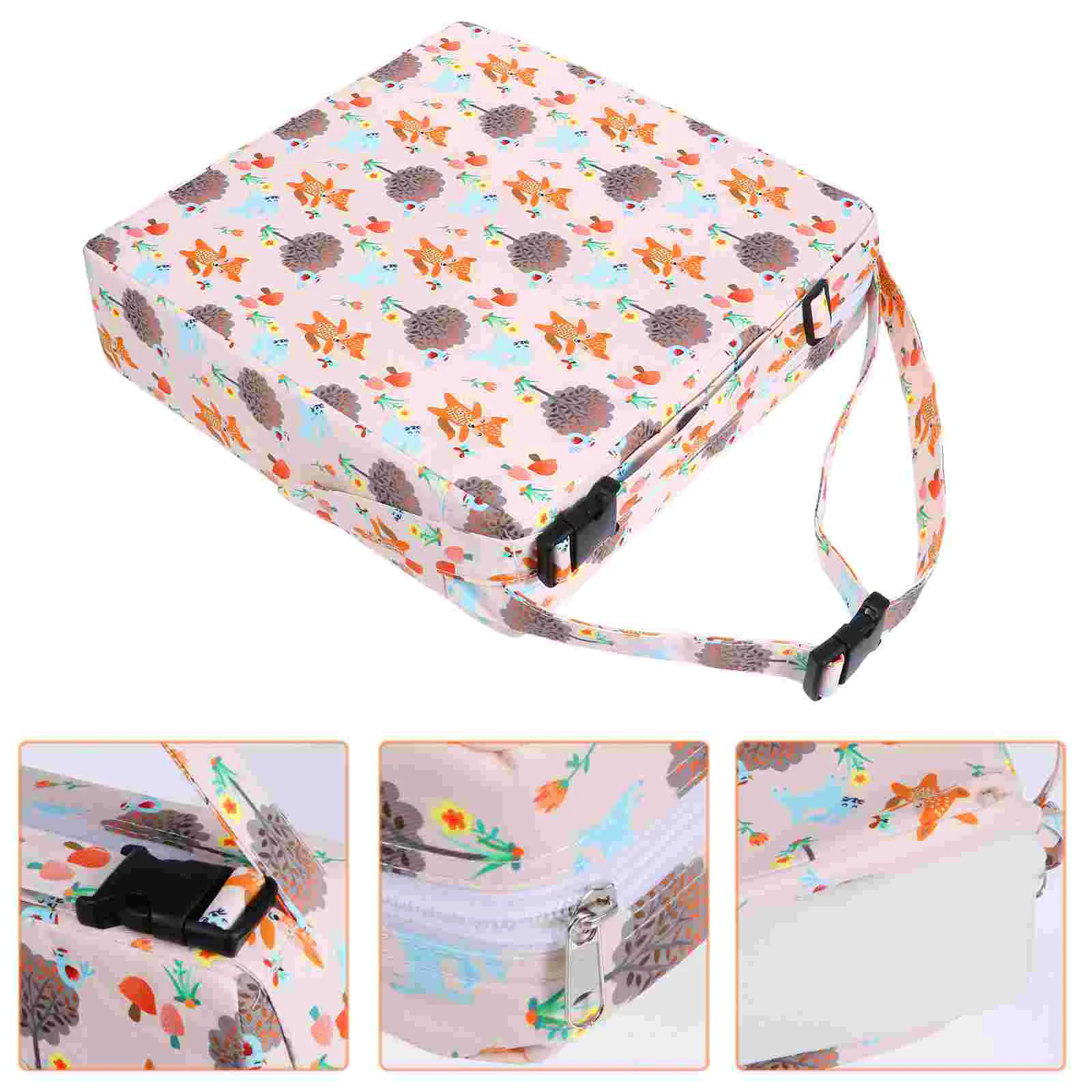 

Toddler Adjustable Booster for Dining High Chair Portable Booster Cushion Printed Travel Dining Pad for Kids