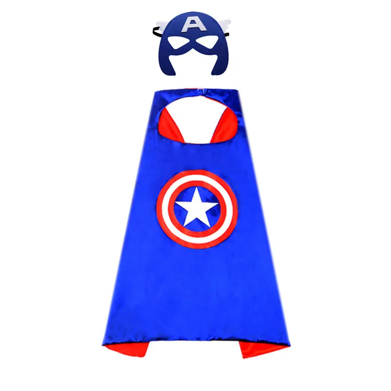 Disney Хэллоуинский фильм для детей The Avengers Роскошная печать Плащ Маска Костюм Супергерой Спайдермен Халк Косплей с подарками.