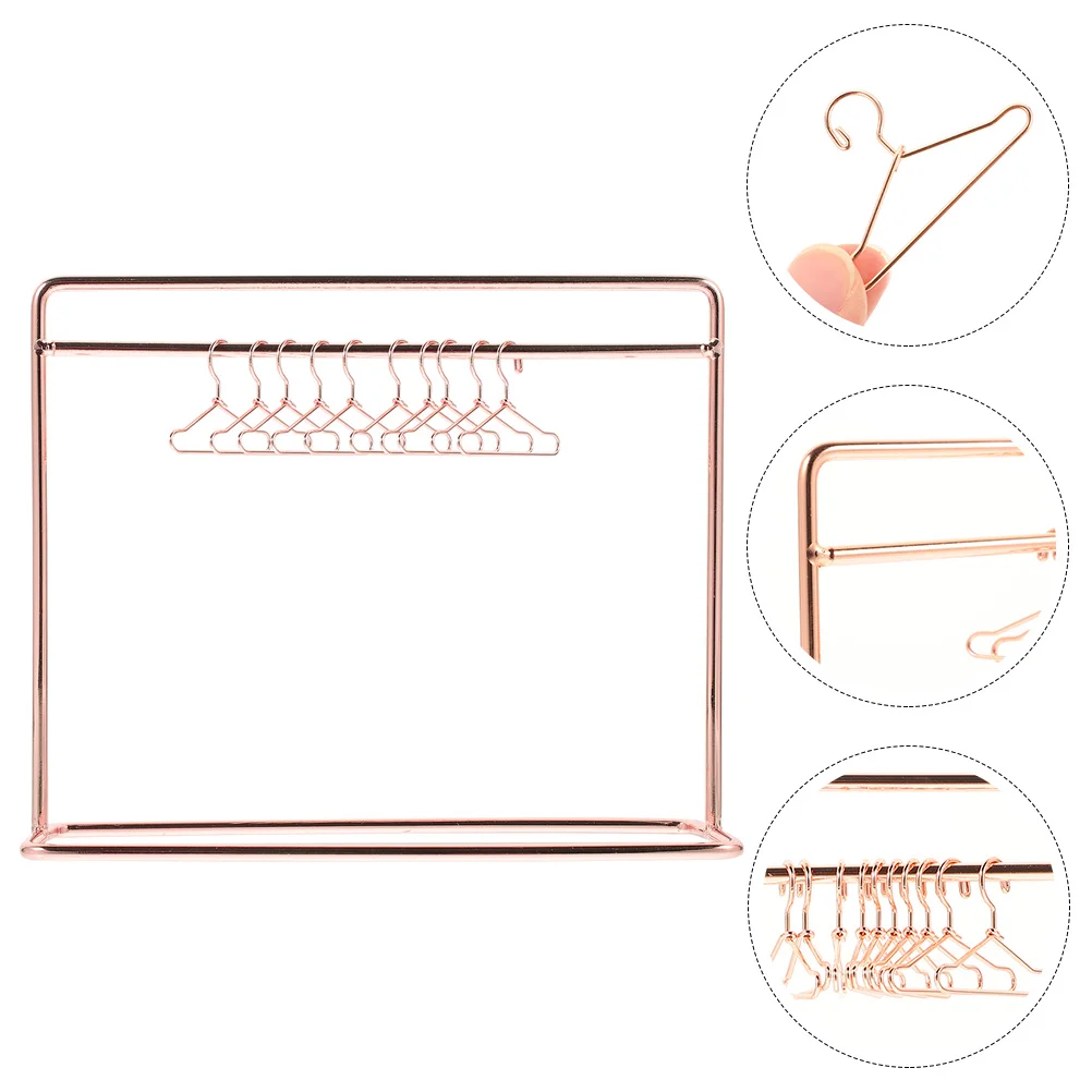 

Mini Hanger Miniature Small Clothing Rack Baby Coat Hangers Drying Kids Costume Iron Clothes Metal