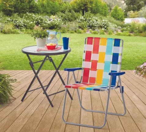 

High Back Steel Frame Web Strap Chair, Multicolor-2 Pack