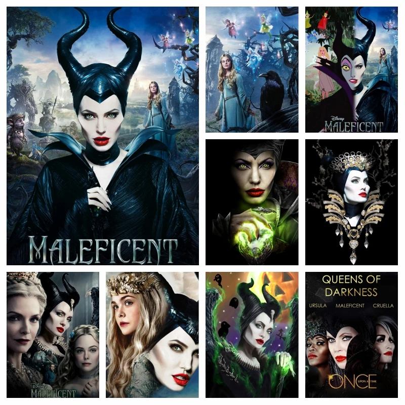 

Angelina Jolie Disney Maleficent Diamond Painting Art Darkness Queen Evil Movie Embroidery Cross Stitch Handicraft Gift For Fun