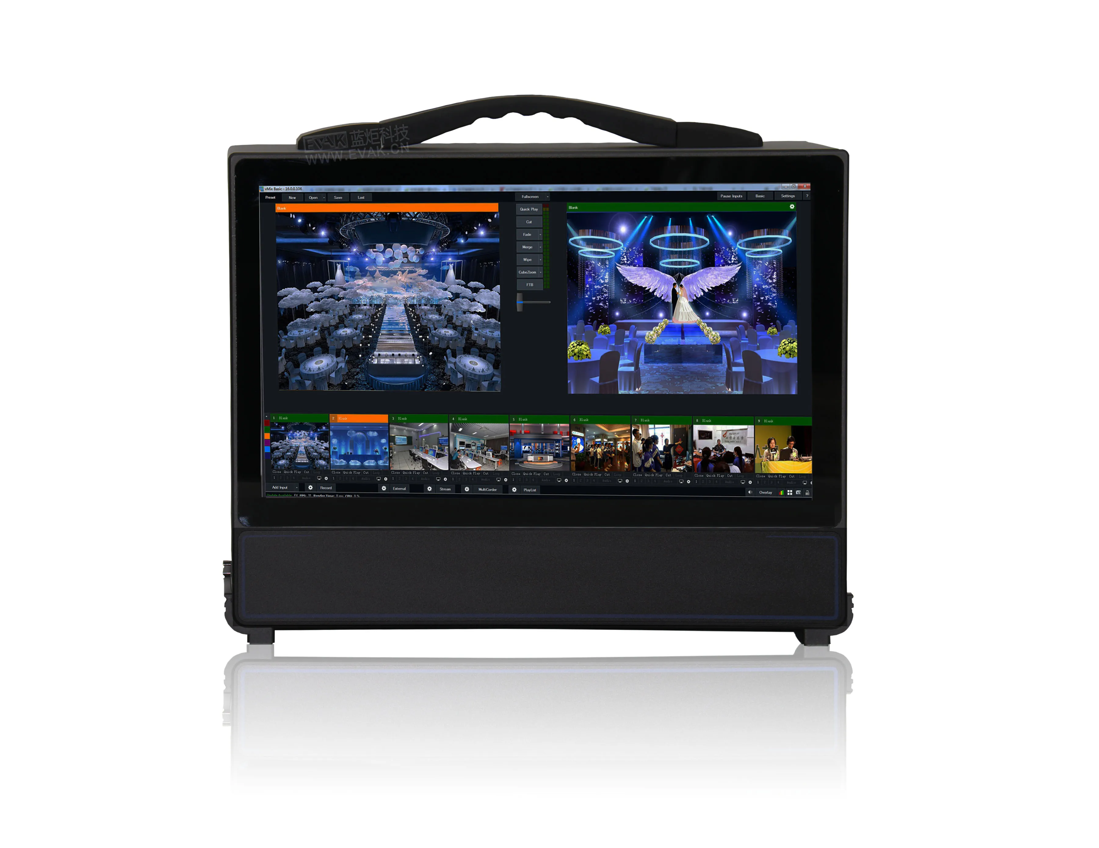 

Portable Live broadcating and streaming studio with ATX mothborad