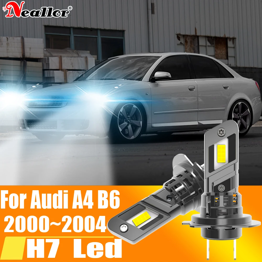 2 шт. Автомобильные светодиодные лампы H7 Canbus H18 6000K 12 В 55 Вт для Audi A4 B6 2000 ~ 2004