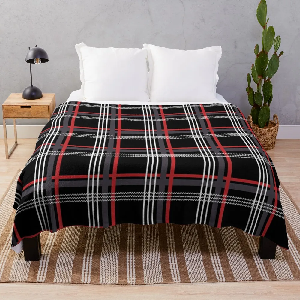 

Gti tartan lance cobertor com pele de malha xadrez moda sofá cobertores