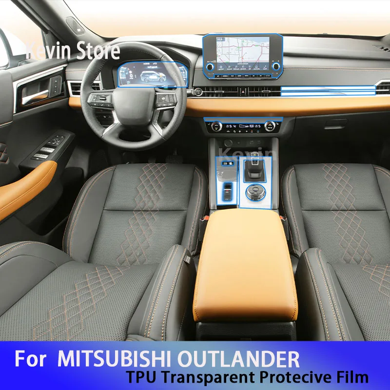 

For MITSUBISHI OUTLANDER(2021-2023)-Car Interior Center Console Transparent TPU Protective Film Anti-scratc Accessories
