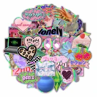 103050pcs ins laser leopard pink love stickers aesthetic diy phone scrapbook laptop luggage skateboard cute sticker decal toy