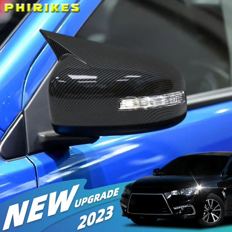 Черный/углеродное Волокно Зеркальная Крышка Для Mitsubishi Lancer X 10 Ex Evo 2013-2016 Боковое