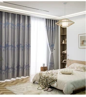 new thickened chinese landscape jacquard shading curtain cloth living room bedroom balcony