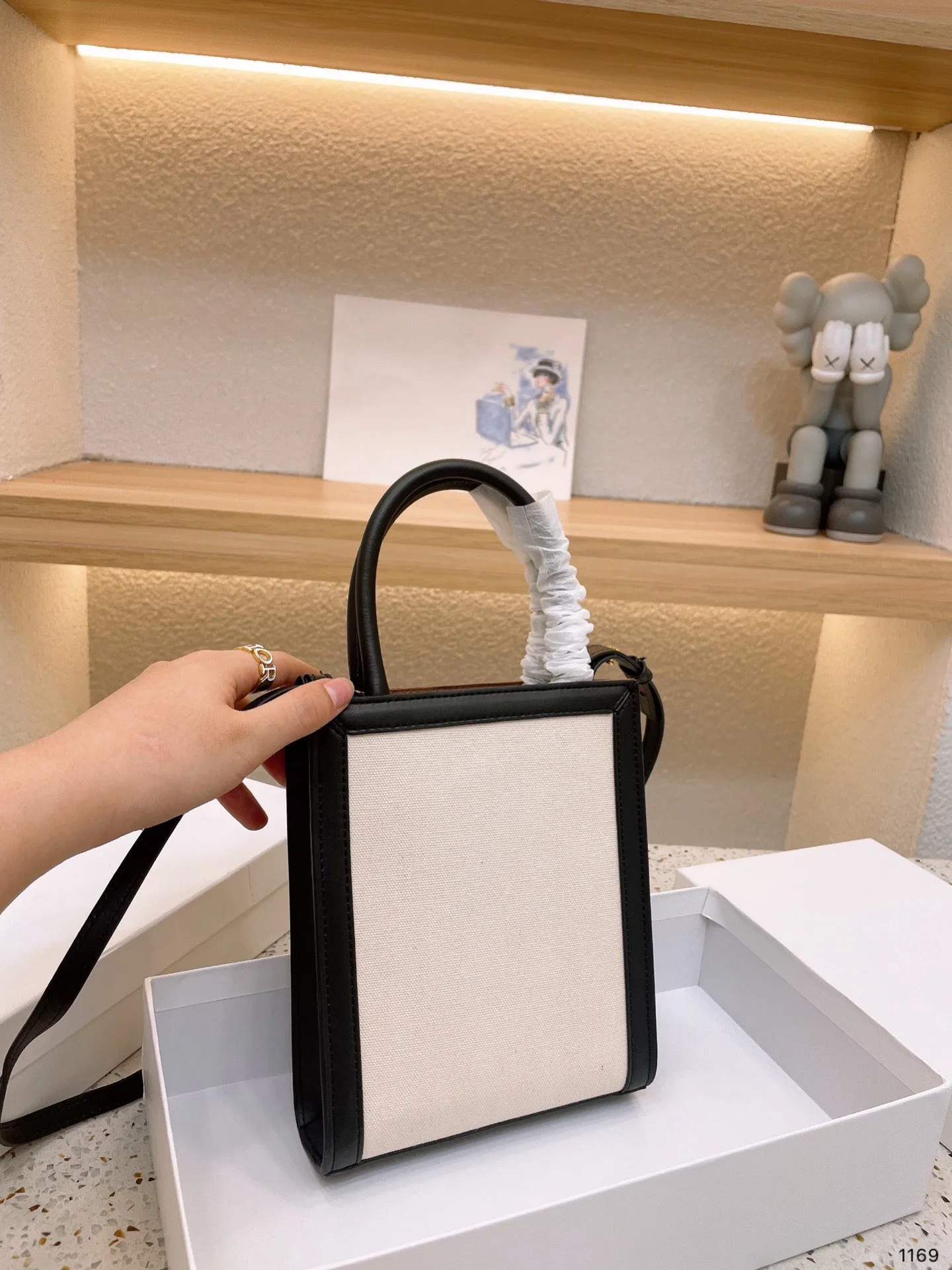 High quality brand shopping bag Single Shoulder Bag Canvas collage handbag shopping bag Single Shoulder Messenger Bag