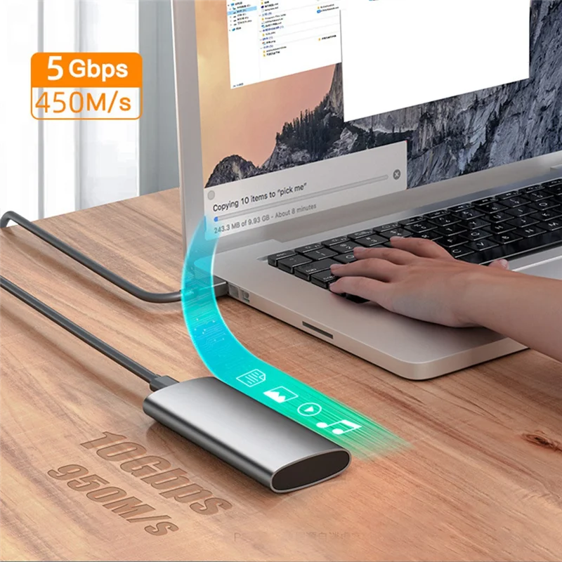 Корпус M.6 NVMe SSD коробка для жесткого диска 10 Гбит/с корпус NVMe/NGFF ключ M/B/(B+M)