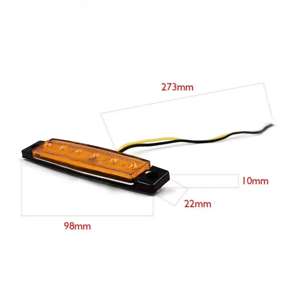 Боковые габаритные индикаторы для грузовиков прицепов 12/24 В 6 светодиодный