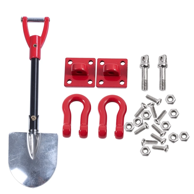 

3 шт. для масштаба 1:10 RC Crawler SCX10 автомобильные аксессуары: 1 шт. металлическая Лопата для радиоуправляемого гусеничного автомобиля D90 и 1 пара к...