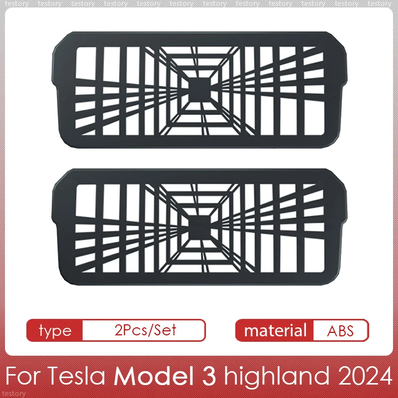 

Крышка вентиляционного отверстия сиденья для Tesla Model 3 2024-2025 Аксессуары Highland предотвращает попадание мусора для новой Tesla Model 3 2024-2025