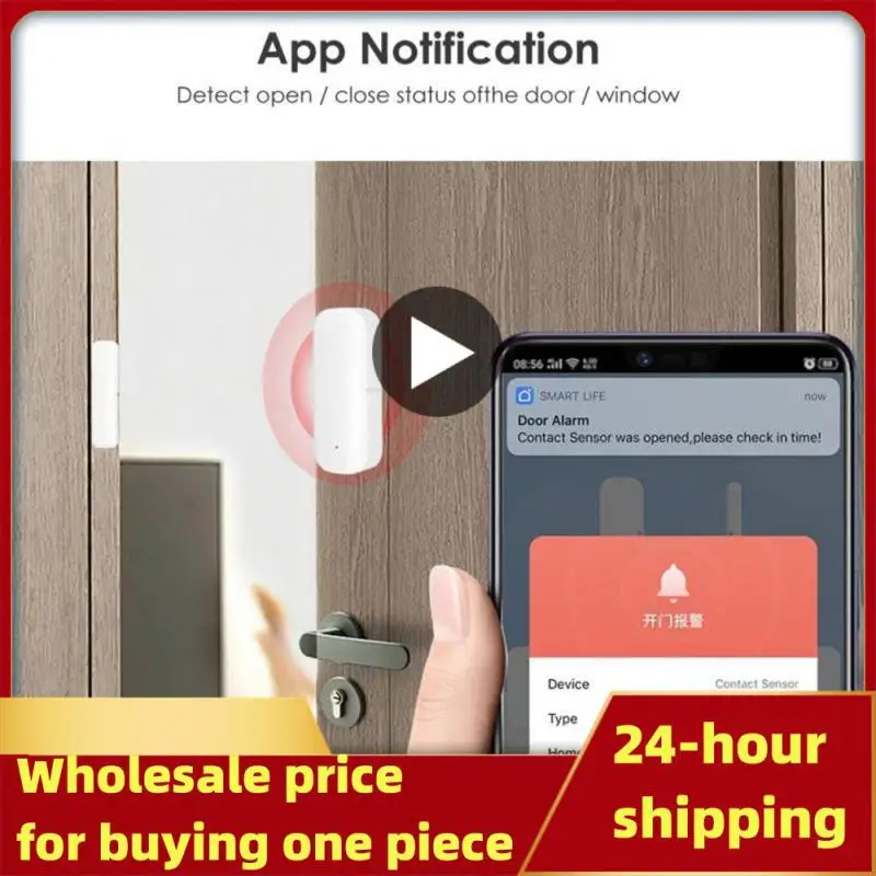

Датчик окон и дверей Tuya, беспроводной детектор открывания и закрытия дверей, с Wi-Fi