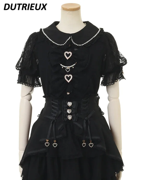 Летняя популярная Милая рубашка в японском стиле для девушек милая с кукольным