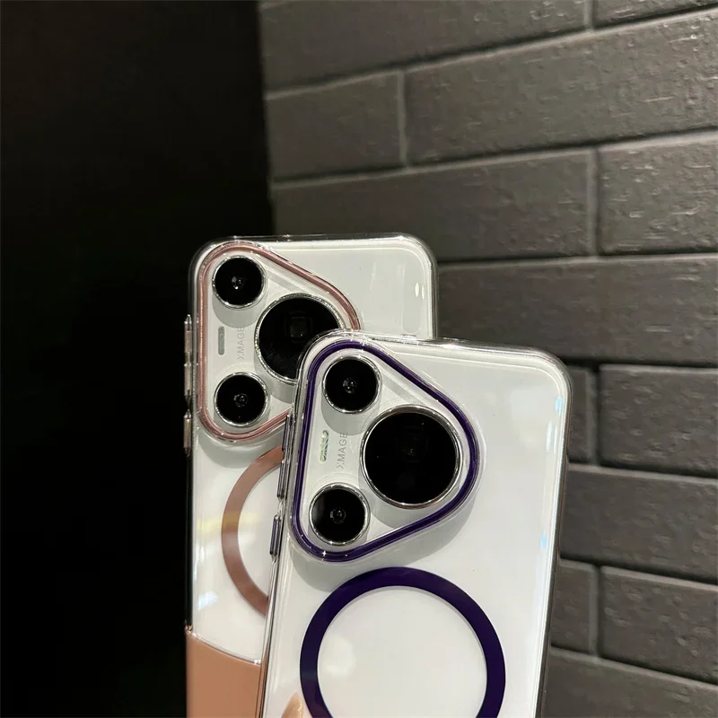 Цветной магнитный чехол для телефона Huawei Pura 70 Pro Plus Ultra Magsafe с защитой от падения и