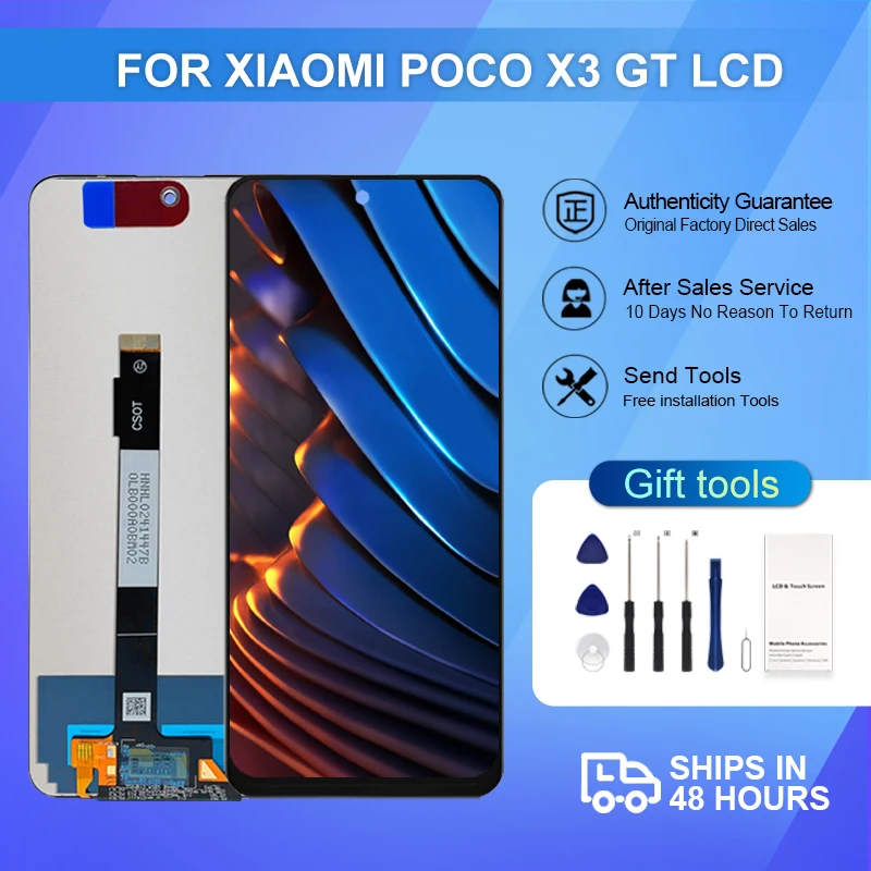 

1Pcs 6.6 Inch 21061110AG Screen For Xiaomi POCO X3 GT Lcd Touch Panel Digitizer Assembly For POCO X3GT Display Free Shipping