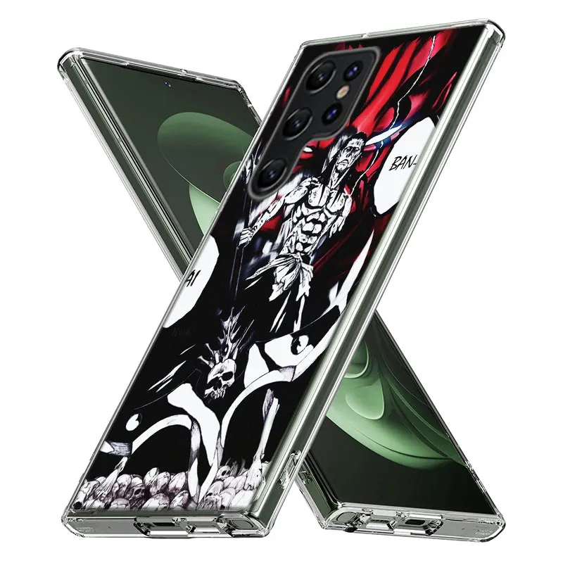 Прозрачный чехол для телефона отбеливатель Zaraki Kenpachi Samsung Galaxy S20 S21 S23 FE S22 Plus S24 Ultra S10