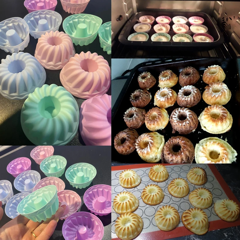 

6pcs/Set Moldes De Silicona Moule Silicone Cake Mold Round Shaped Muffin Cupcake Baking Molds Moldes De Silicona Para Repostería