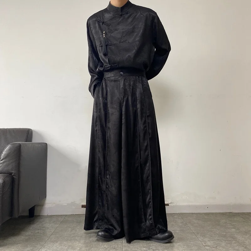 Мужская и женская парчовая жаккардовая кисточка китайская мода свободная