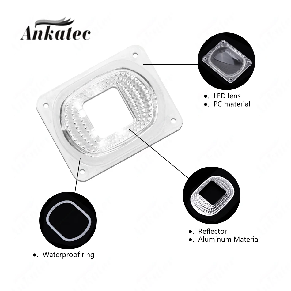 

Silicone Ring Lens Reflector for 20w / 30w / 50w LED COB AC220V 110V LED COB CHIP Spotlight Lamp DIY Free Shipping 10set