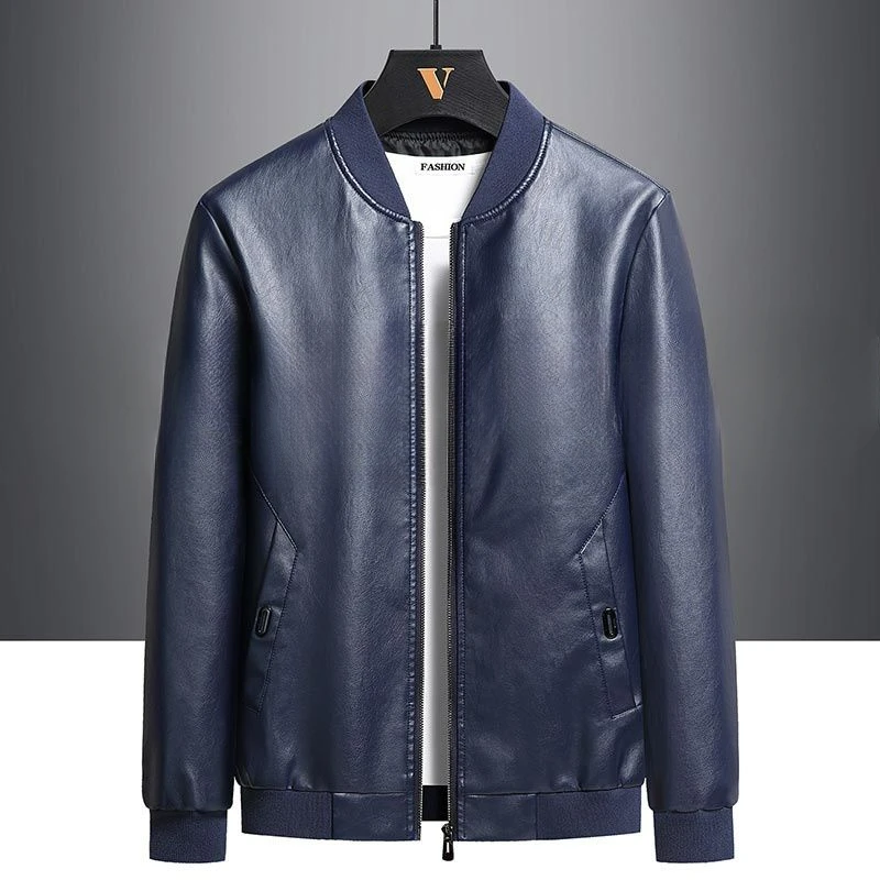 Кожаное пальто большого размера мужская аутентичная новая высококачественная