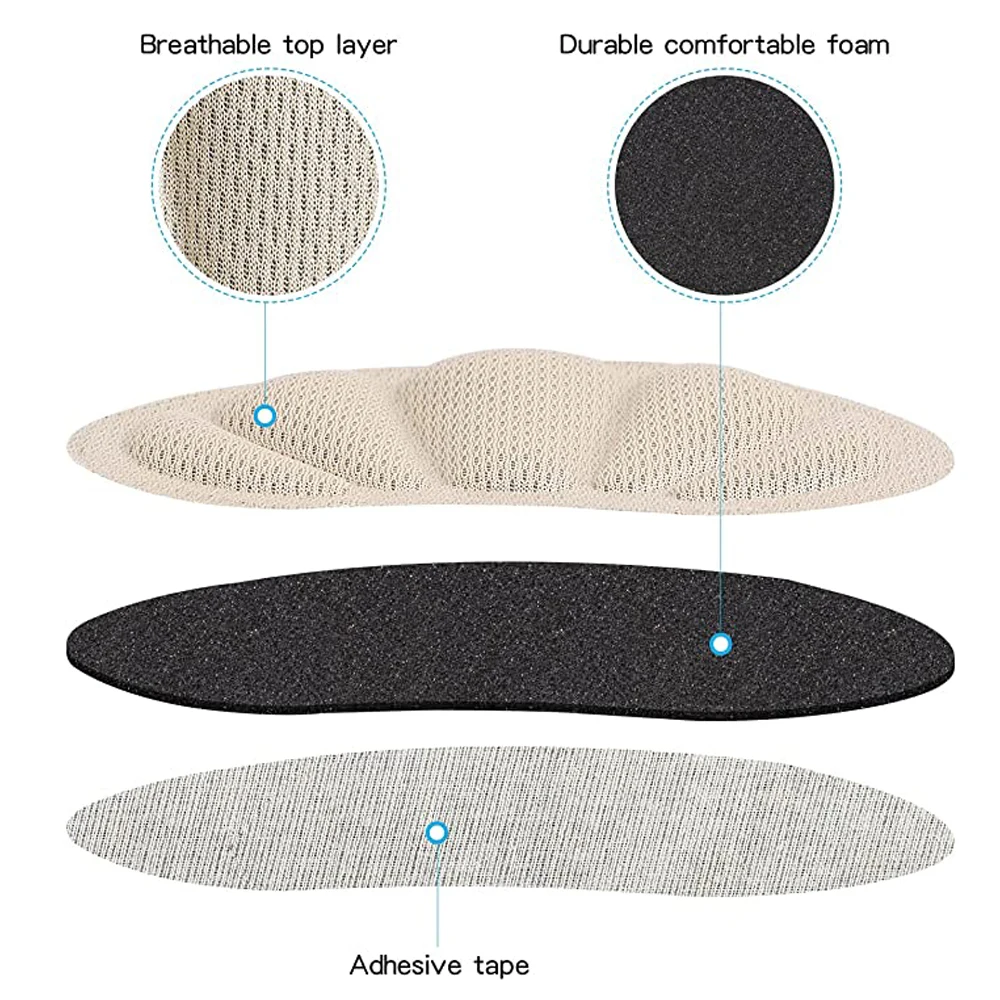 6Pairs Insoles for Shoes Patch Heel Pads for Sports Women Men Pain Relief Antiwear Foot Pads Adjustable Size Heel Protectors