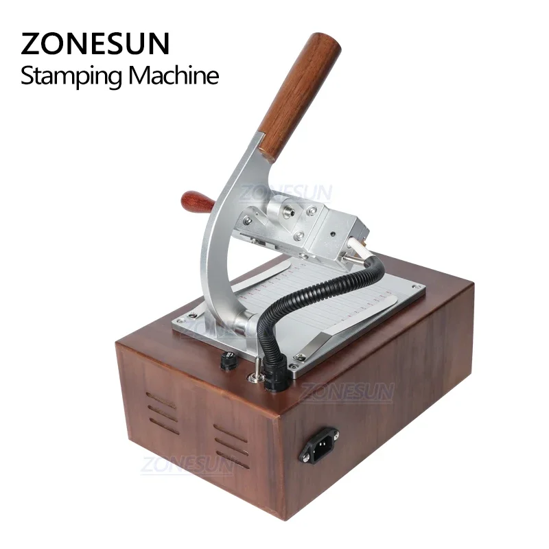 ZONESUN ZS110C Термопресс Сумка Логотип штамп eather Пластик Дерево Бумажная карта