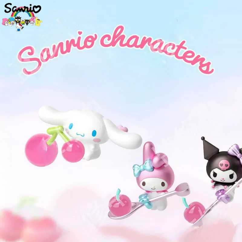 Семья Sanrio чашка с вишней и фруктами подвесная милая глухая коробка для фасоли Kawaii