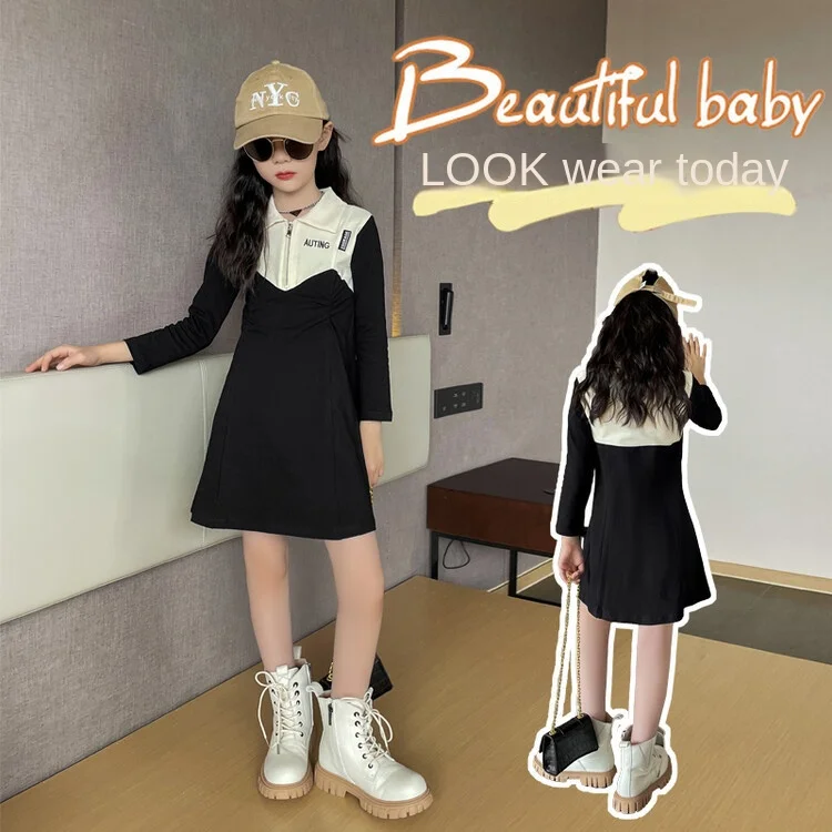 

Одежда для девочек Новинка весна-осень 2023 платье Детская Юбка для маленьких девочек вязаное платье принцессы