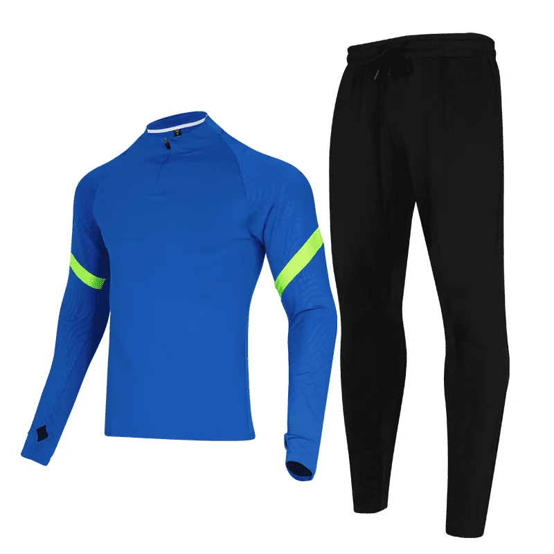 Quarter Zip Winter Training Set in Light Thin Stretch Material Long Sleeve Jacket and Sweatpants for Sports Clothes Hot Sale