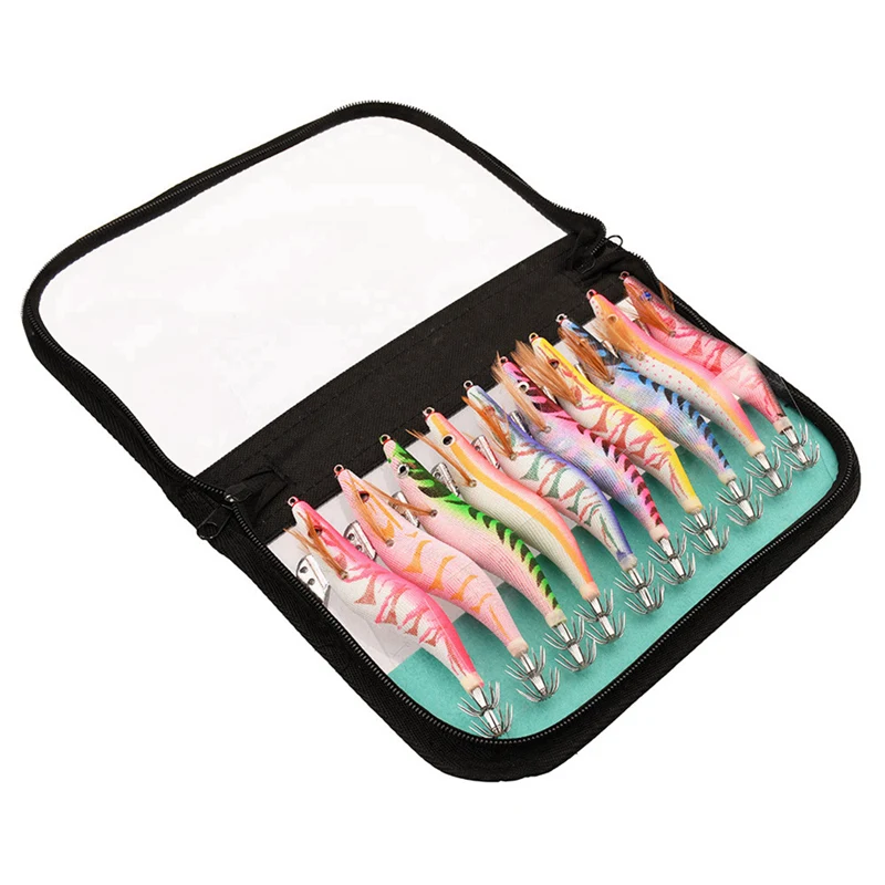 

Quality 10Pcs 13.5CM 21.5G Fishing Lure Set Squid Jigs 3.5 Hook Wooden Shrimp Artificial Lures Wood Shrimp Fishing Bai