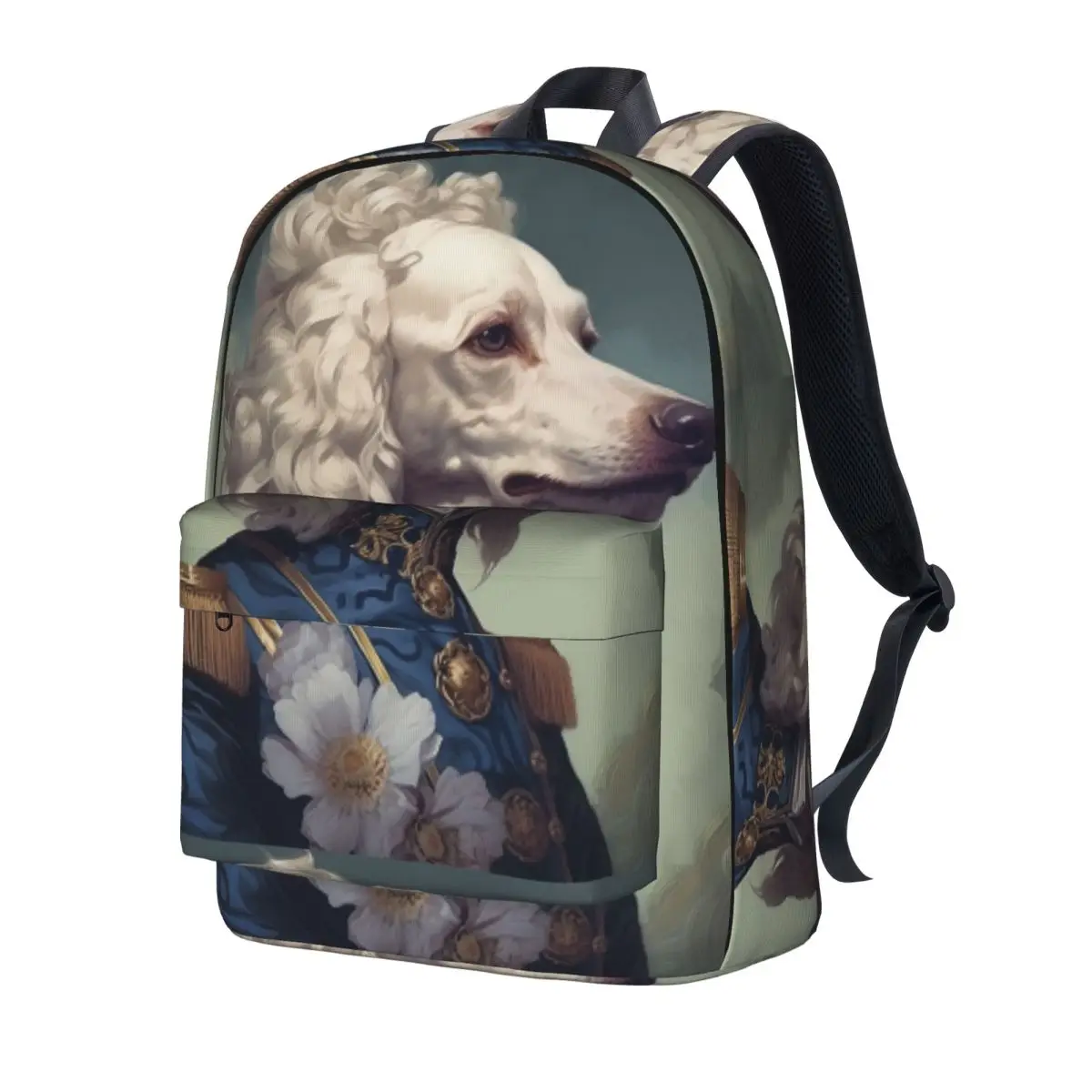 

Dog Backpack Amazing Portraits Dapper Clothing Student Polyester Workout Backpacks Durable Style High School Bags Rucksack