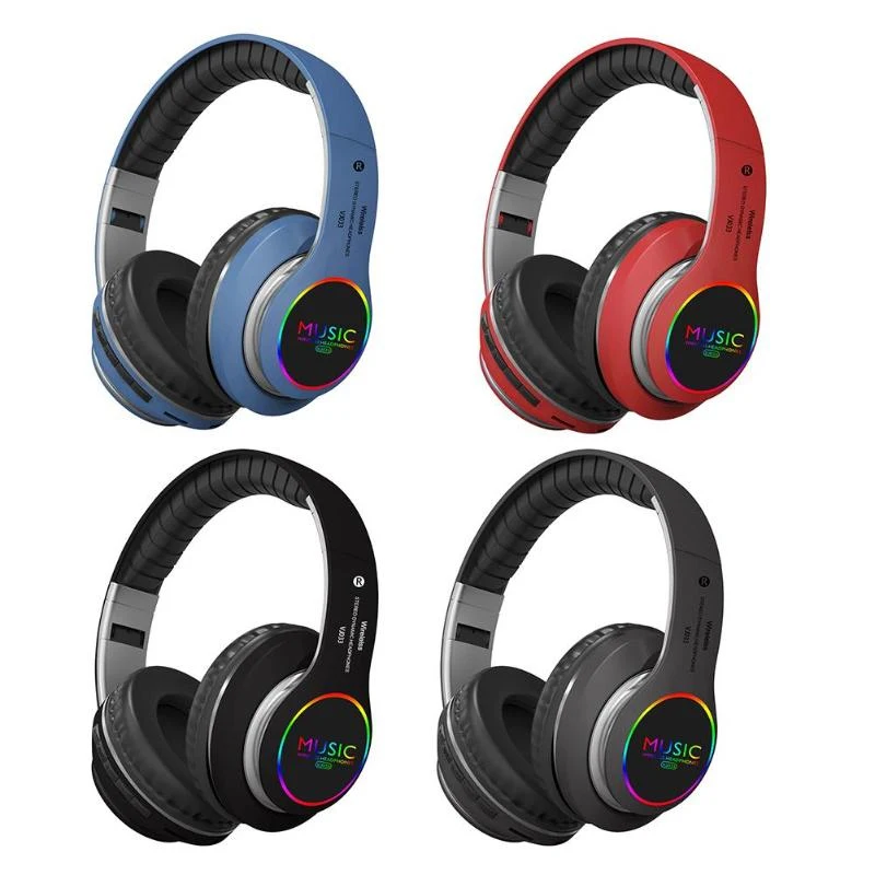 

HIFI Wireless Headphones Stereo Bluetooth Headset Foldable Gaming Earphones With Mic Luminous Noise Reduction Earbuds Handfree