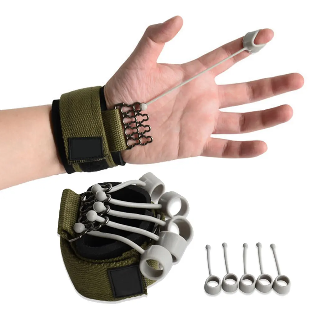 

1pc 20lbs Extensor Climbing Resistance Band Finger Exerciser Grip Hand Strengthener Equipment Rehabilitation Guitar Recovery