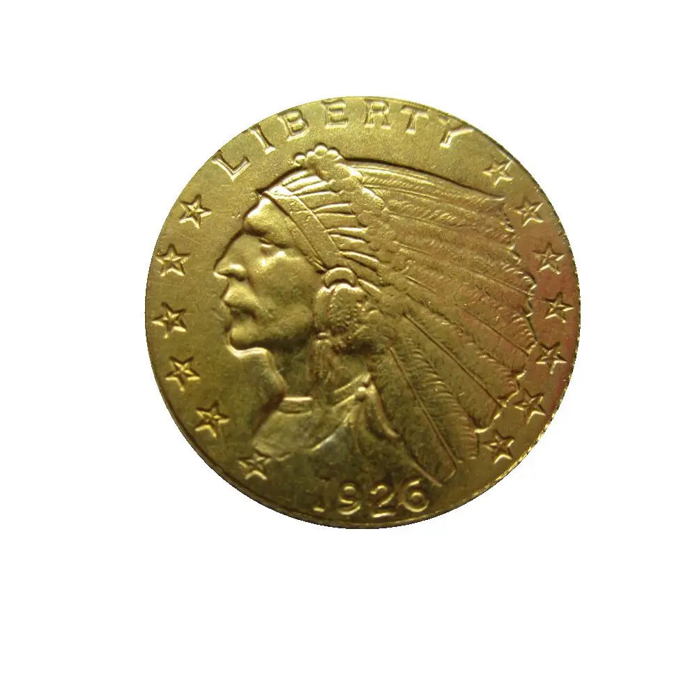 

1926 $ позолоченная индийская половина фотокопия